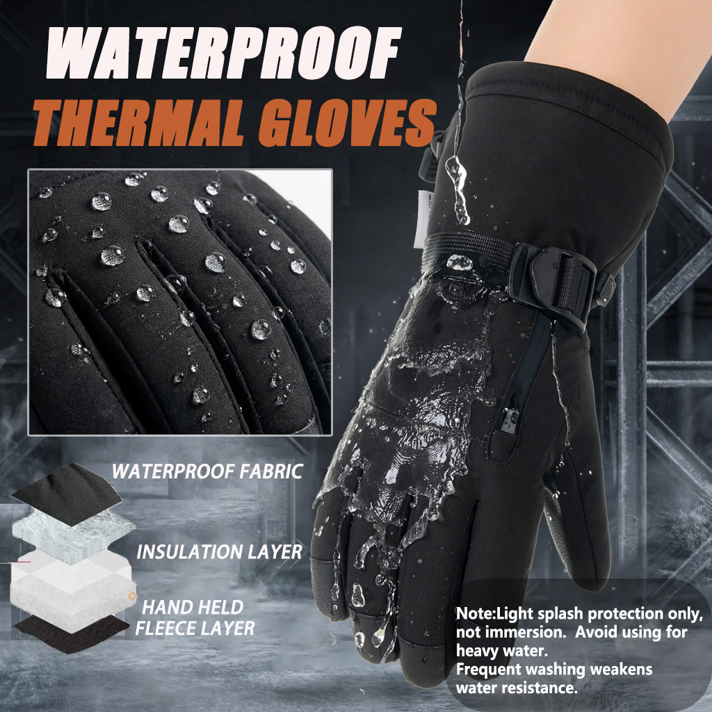 Snow Glove Insulated - قفازات تزلج شتوية للرجال والنساء، مقاومة