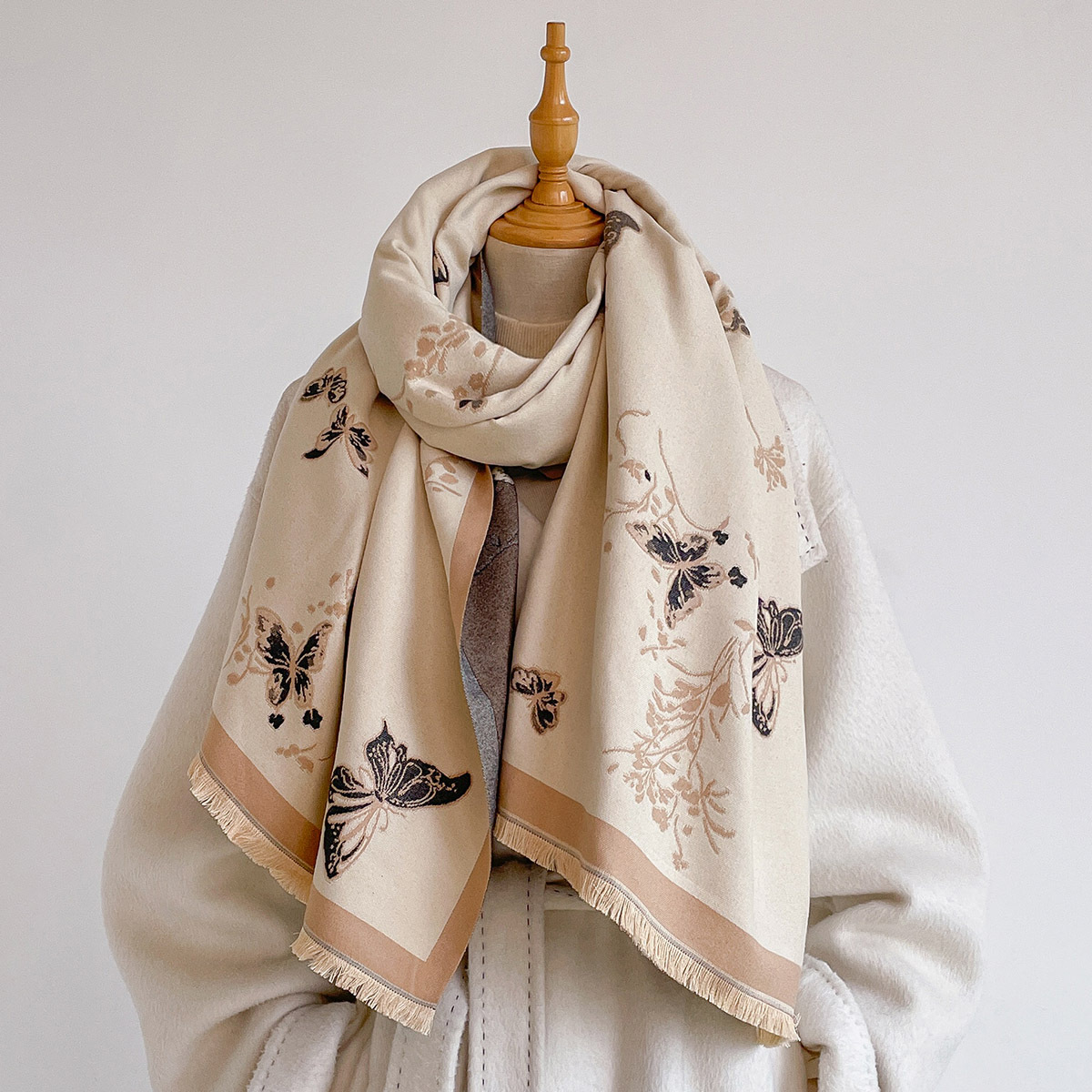 وشاح نسائي من الكشمير الصناعي  - مراجعة Cashmere Pashmina Wrap وسعره