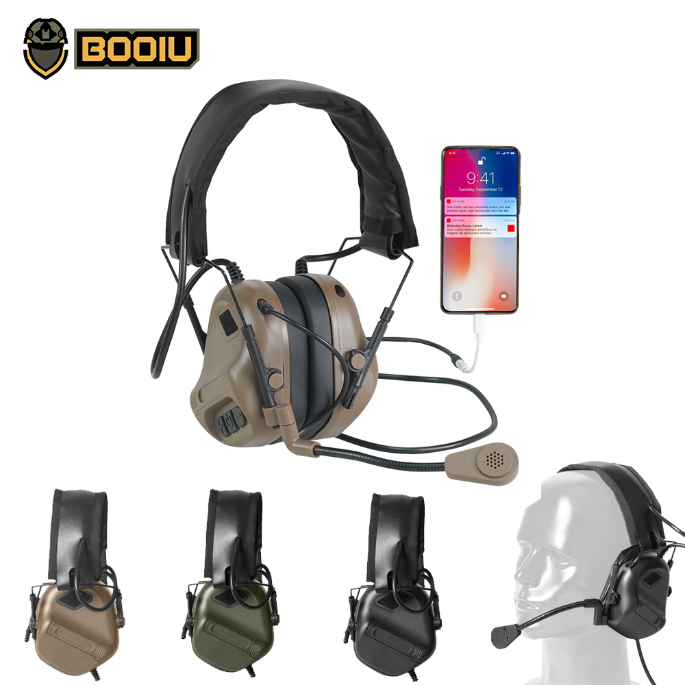 BOOIU التكتيكية الإلكترونية اط - مراجعة Earmuffs Foldable وسعره