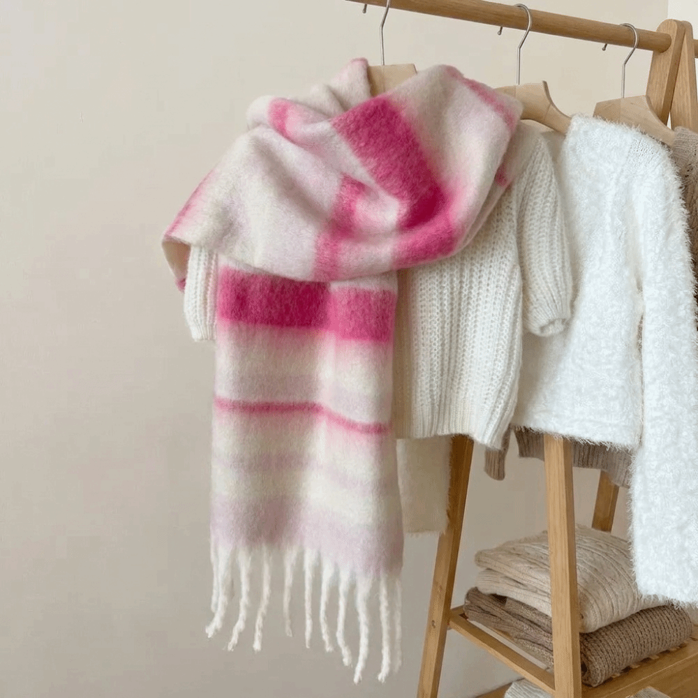 وشاح أنيق من الصوف الموهير الم - مراجعة Wool Scarf Men وسعره